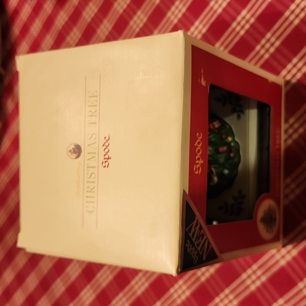 Spode Christmas Tree Coasters (unopened) and coaster holder